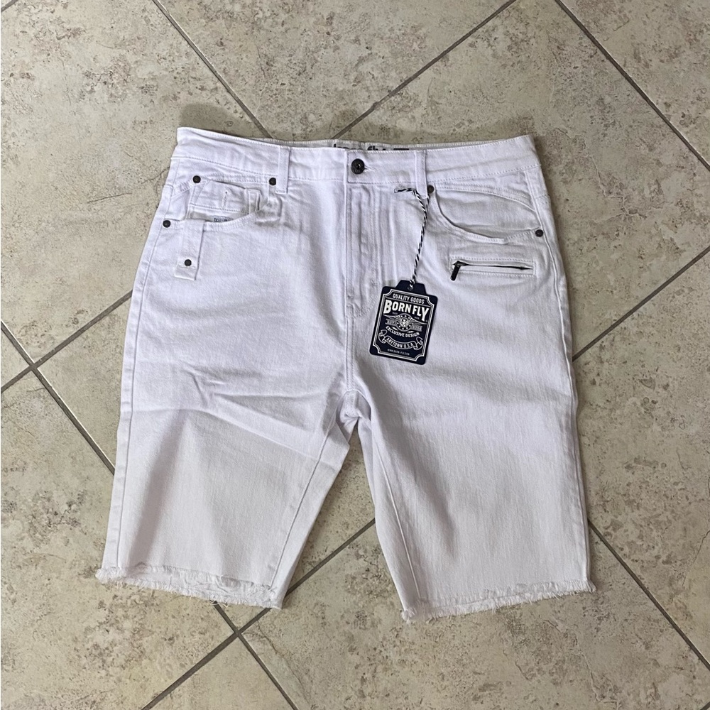 White born fly shorts